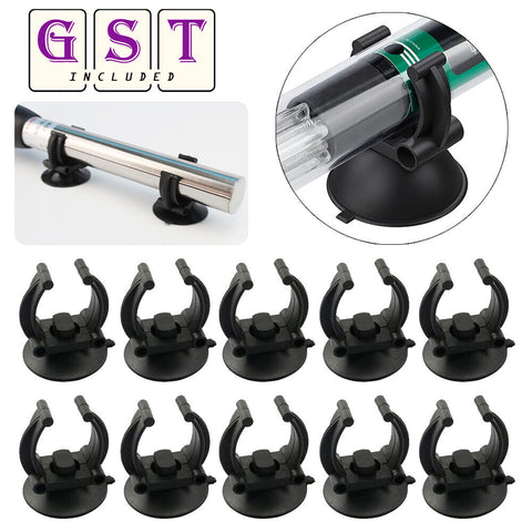 20PCS Heater Suction Cups Sucker Clips Holder Fish Tank Aquarium Black AU