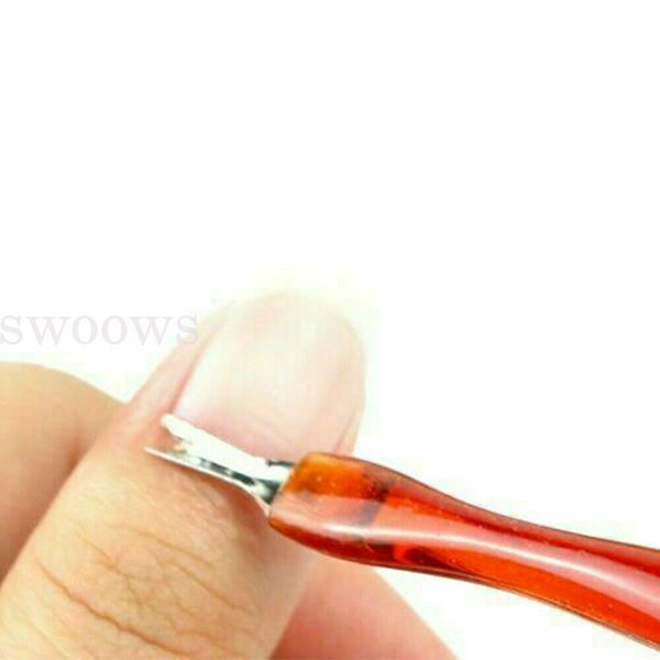 3xNail Cuticle Remover Fork Trimmer Cutter Manicure Pedicure Dead Skin Nail Tool
