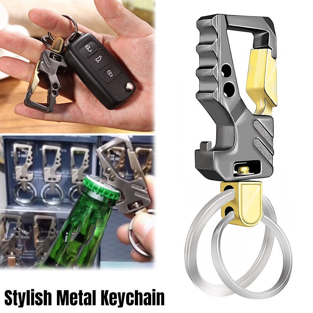 Gift Car Key Rings Alloy Chain Keychain Holder Metal Stylish Heavy Duty Keyring