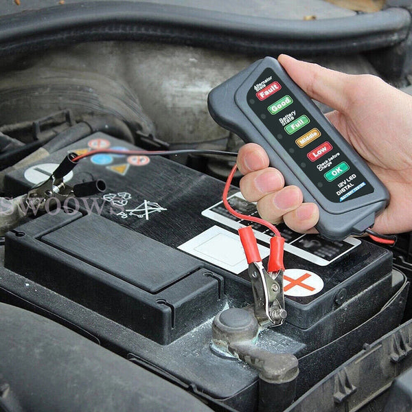 12V Digital Car Battery Tester Automotive Testing Tool Voltage Analyzer Checker
