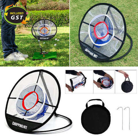 Outdoor Indoor Golf Chipping Pitching Cage Mat Practice Net Training Aid Easy