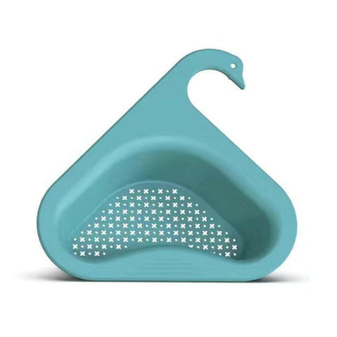 2x Sink Strainer Basket Triangle Corner Hanging Food Waste Filter Drain Rack