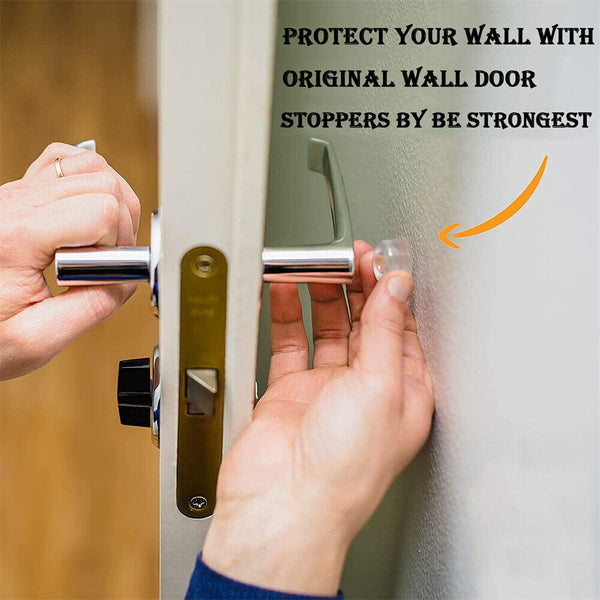 12PCS Wall Protector Rubber Stopper Self-Adhesive Door Handle Bumper Guard Stops