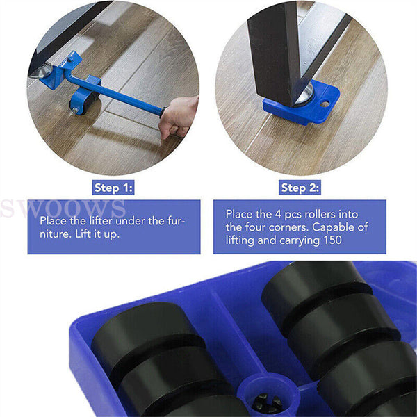 Furniture Lifter Heavy Roller Move Tool Set Moving Wheel Mover Sliders Kit AU