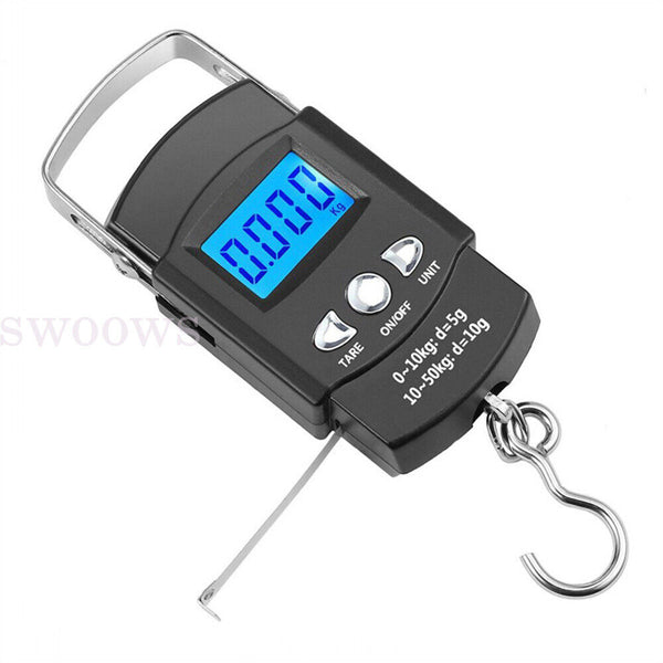 50KG LCD Digital Travel Fishing Luggage Hanging Electronic Hook Weighing Scale