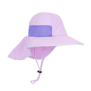 Children Kids Wide Brim Sun Hat Bucket UV Cap Outdoor Travel Summer Beach Hat