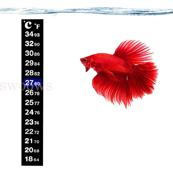 UP TO 5x Aquarium Thermometer Fish Tank Sticker Temperature Strip Dual Scale AU