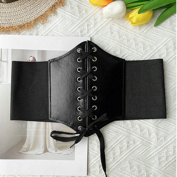 Women Body Shaper Buckle Wide Waistband Waist Belt Underbust Corset Belt NEW AU