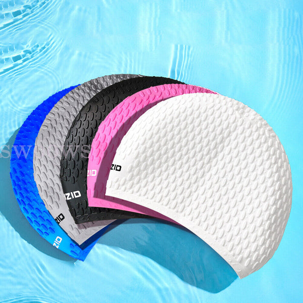 Swimming Cap Silicone Waterproof Adults Men Women Swim Hat for long hair