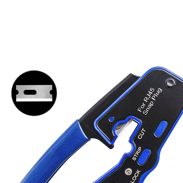 RJ45 EZ Crimper Cat5e 6 7 HD Pass Through Network Connector Crimping LAN Tool AU