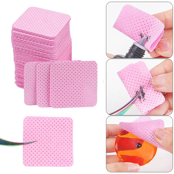 UP 1000 Lint Free Wipes Nail Polish Remover Pad Manicure Pedicure Cleaning Tool