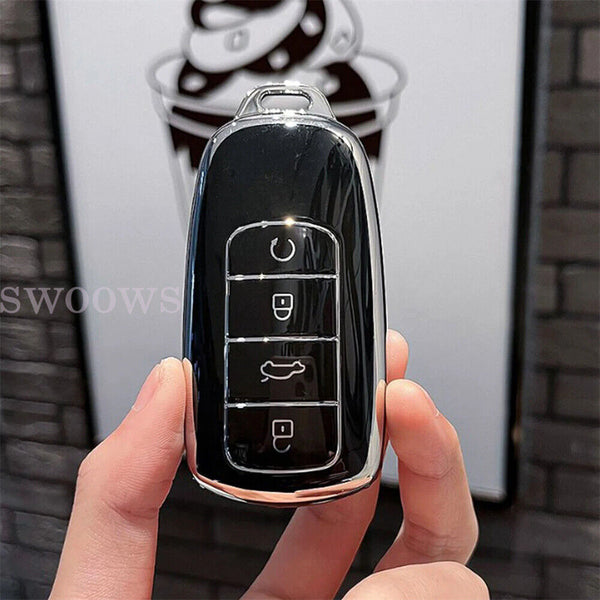 TPU Car Remote Key Fob Case key Fob Cover For Chery Omoda 5 Tiggo 7Pro Black