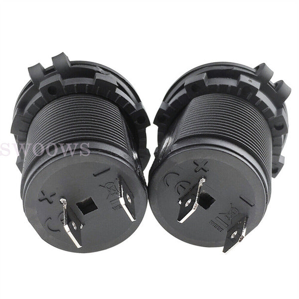 2X Waterproof 12V Car Cigarette Lighter Socket USB Charger Power Adapter Outlet