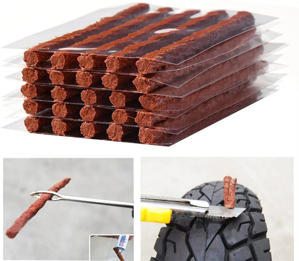 40x Tubeless Tyre Tire Puncture Repair-Kit Strips Plug String Bike Car Van Truck