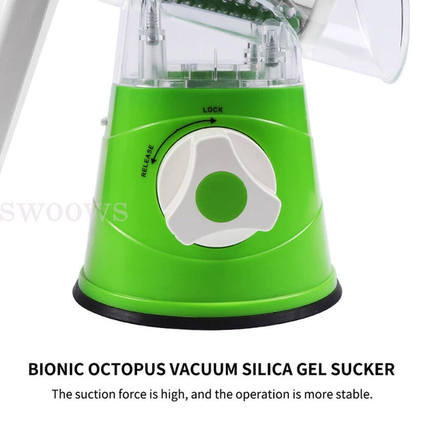 Kitchen Vegetable Fruit Slicer Cutter Shredder Food Manual Rotary Grater Chopper