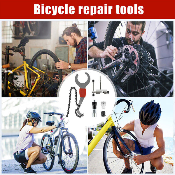 5pcs Bicycle Repair Bike Tool Kit Removal Bracket Freewheel Crank Puller Tools