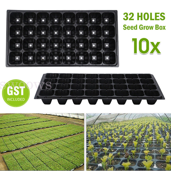 10Pcs Plant Seed Grow Box Propagation Nursery Seedling Tray Starter Gardening