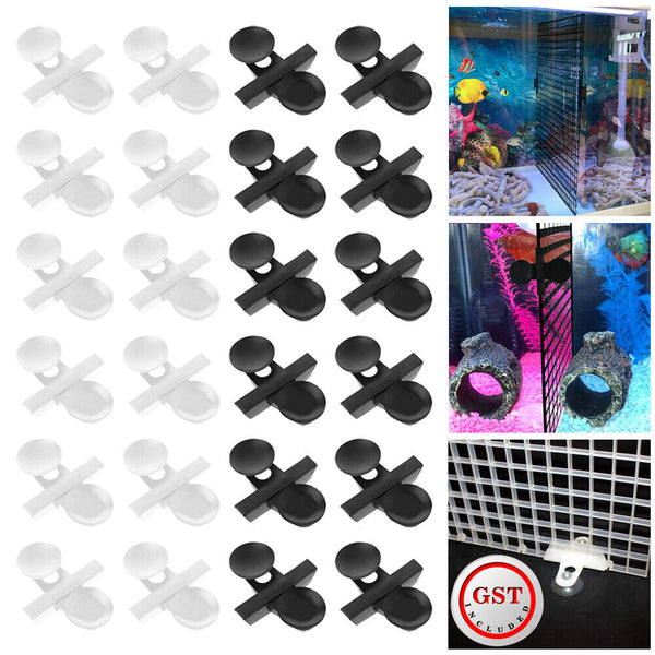 8x Black Fish Tank Grid Divider Tray Filter Bottom Egg Crate Isolate Aquarium