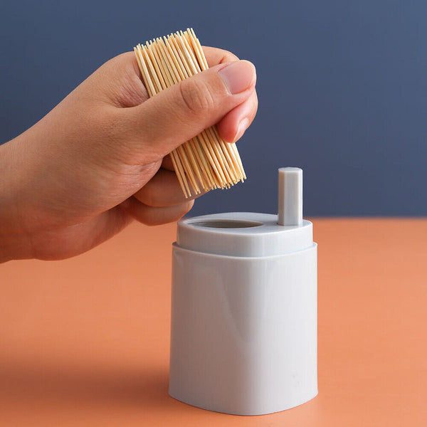 Automatic Popup Toothpick Box Holder Container Portable Toothpick Dispenser