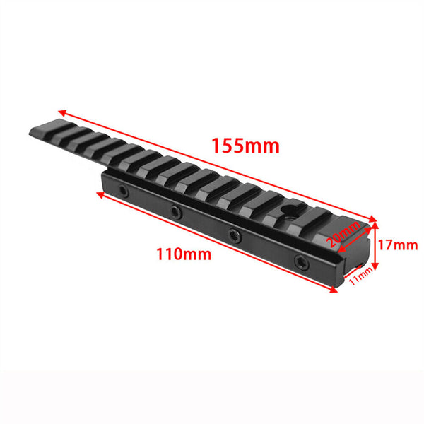 11mm to 20mm Dovetail Weaver Picatinny Rail Adapter Converter Mount Scope Base