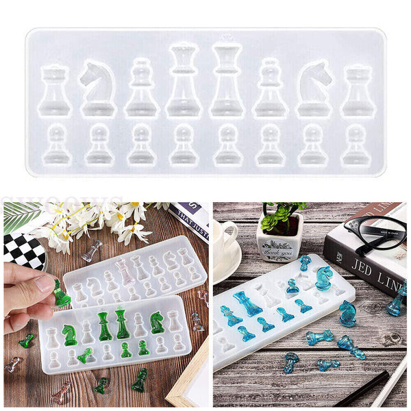 International Chess Silicone Pendant Jewelry Mould Resin Epoxy Casting Mold Tool