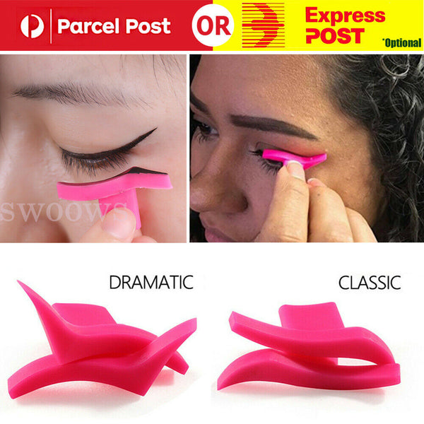 Wing Eyeliner Template Tool Cat Vamp Stamp Easy to Stencil Makeup Eye Kit Brush