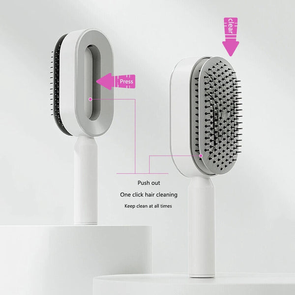 New Hair Brush Self-cleaning Air Cushion Comb Comfortable for Salon Hairdress AU