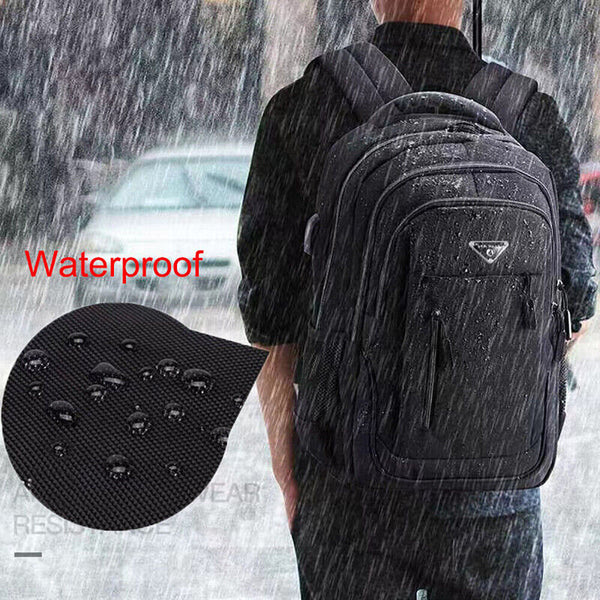 Large Mens Waterproof Backpack Travel Laptop School Bag Business Shoulders Bag