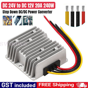 Waterproof DC 24V to DC 12V 20A 240W Step Down DC/DC Power Converter Regulator