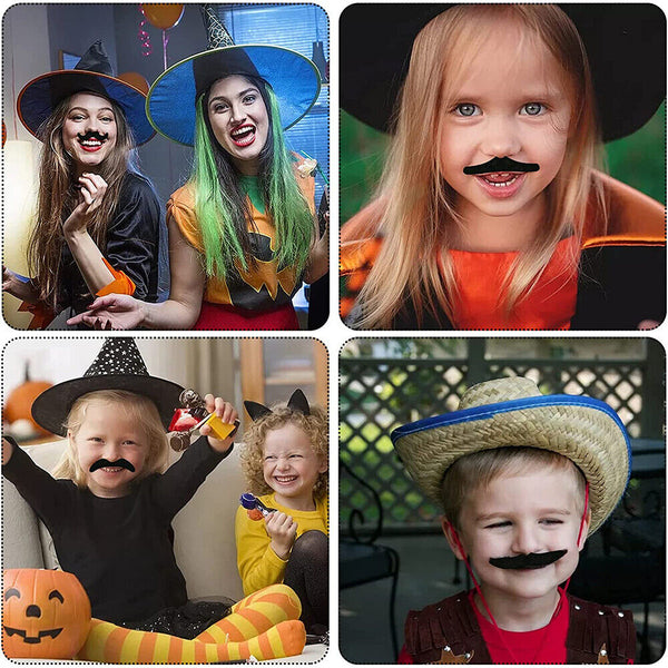 54PCS/SET Fancy Costume Fake Beards Fake Mustache Kids and Adults Self Adhesive