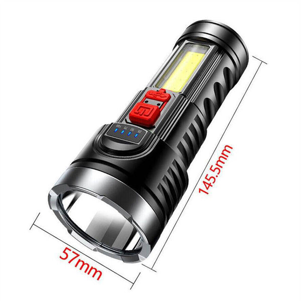 12000000LM LED Flashlight Super Bright Torch Camp Lamp 4 Modes USB Rechargeable