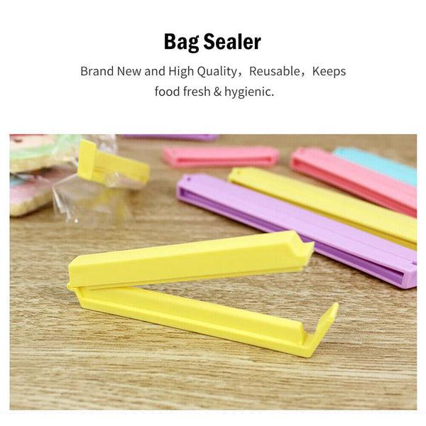 12/24pcs Plastic Sealing Bag Clip Sealer Clamp Kitchen Storage Food Snack Clips