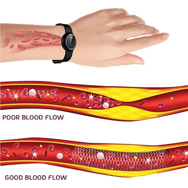 1/2 Ultrasonic High-Tech Body Shape Wristband Lymph Drainage Magnetic Bracelet