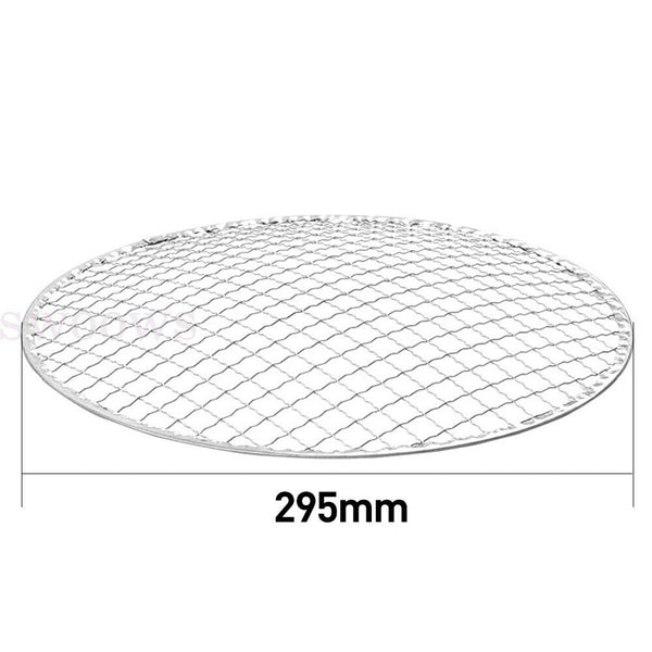 3pcs BBQ Steel Grill Mesh Fish Meat Round Net Barbecue Camping Outdoor Mat Pad