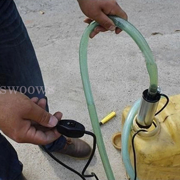 12V Diesel Fuel Pump Car Auto Aluminium Submersible Transfer Vessel Water Oil