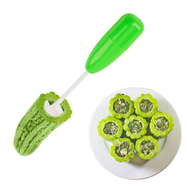 4PCS Kitchen Vegetable Corer Spiral Cutter Digging Device Fruits Hole Digger