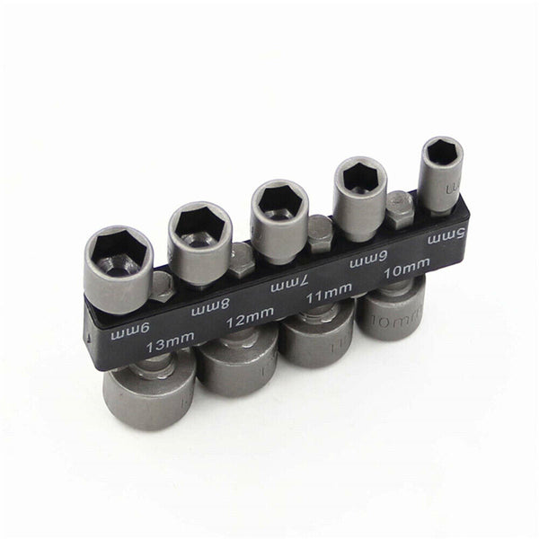 5-13mm Hex Socket Sleeve Magnetic Nut Driver Set Drill Bit Adapter Power Tool AU