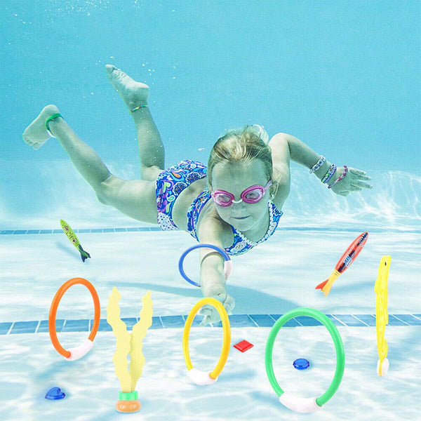 Underwater Swim Pool Diving Toys Summer Swimming Dive Toy Sets Water RIng Sticks