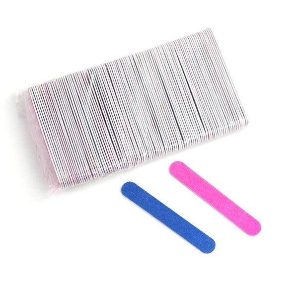 100Pcs Disposable Nail File Double Sided Emery Boards Pedicure Manicure Tool AU