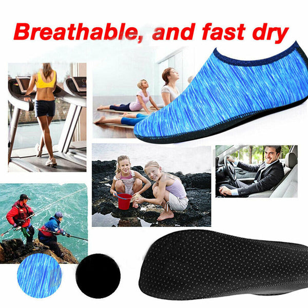 Unisex Water Shoes Slip On Aqua Socks Diving Wetsuit Non-slip Swimming Beach AU