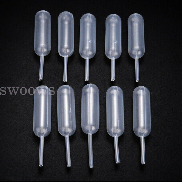 100x Mini Clear 4ml Plastic Transfer Pipettes Food Cupcake Squeeze Heart Dropper