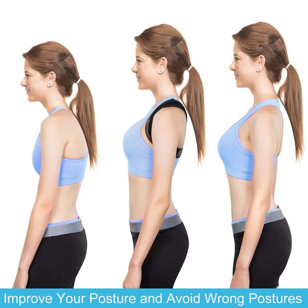 1/2Posture Corrector Adjustable Back Shoulder Belt Support Body Brace BackUnisex