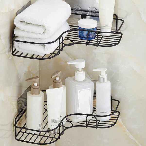 Stainless Steel Shower Caddy Corner Storage Shelf Holder Rack Organiser Bathroom