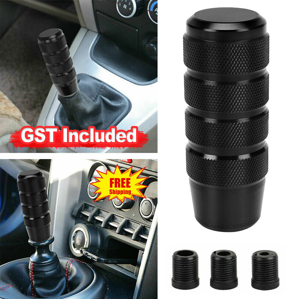 Universal On-slip AluminiumAlloy Gear Stick Shift Knob Shifter Lever Head Black