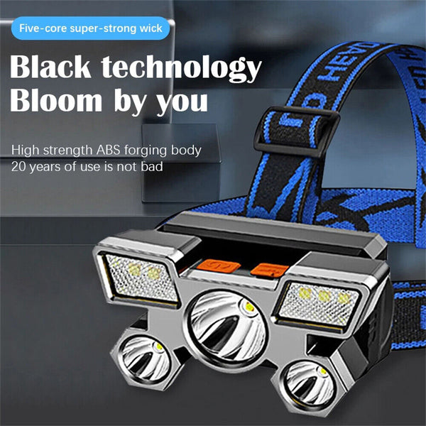 LED Head Light Torch USB Rechargeable Headlamp Flashlight Camping Fishing Lamp