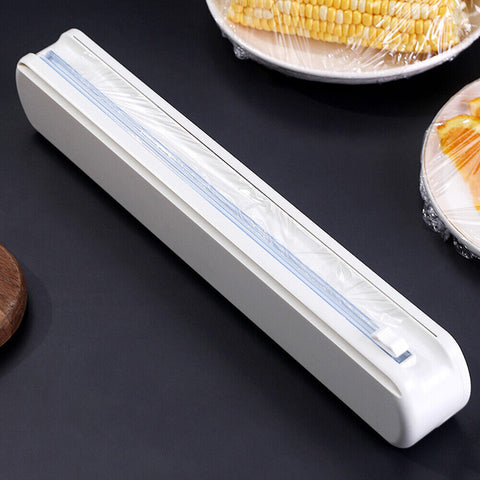 1/2X Food Wrap Plastic Dispenser Cutter Foil Film Storage Holder Box Kitchen AU