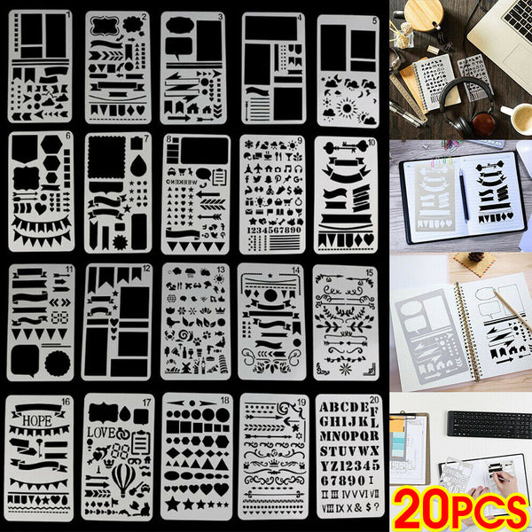 18/20x Letters Alphabt Painting Stencils Templates Scrapbooking/Paper Craft/DIY