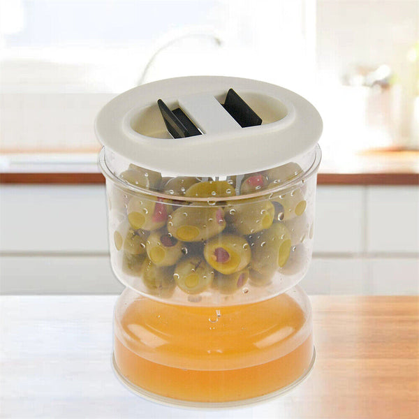 Pickle Jar Hourglass Can Dry Wet Separate Flip Airtight Food Storage Container