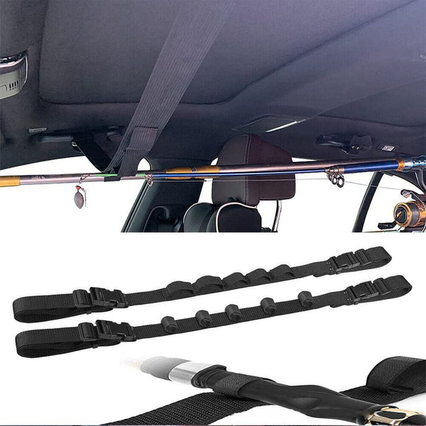 2pcs Car Fishing Rod Strap Fishing Rod Storage Rack Rod Carrier Holder for SUVs