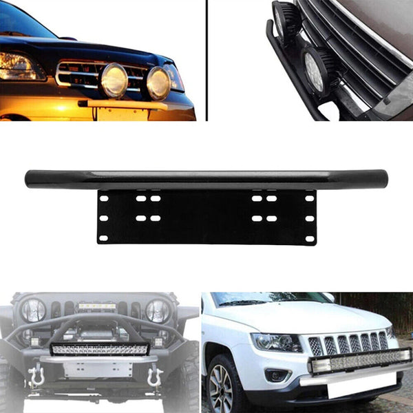 Light LED Bracket License Number Plate Frame Holder Bull Bar Bumper Mount